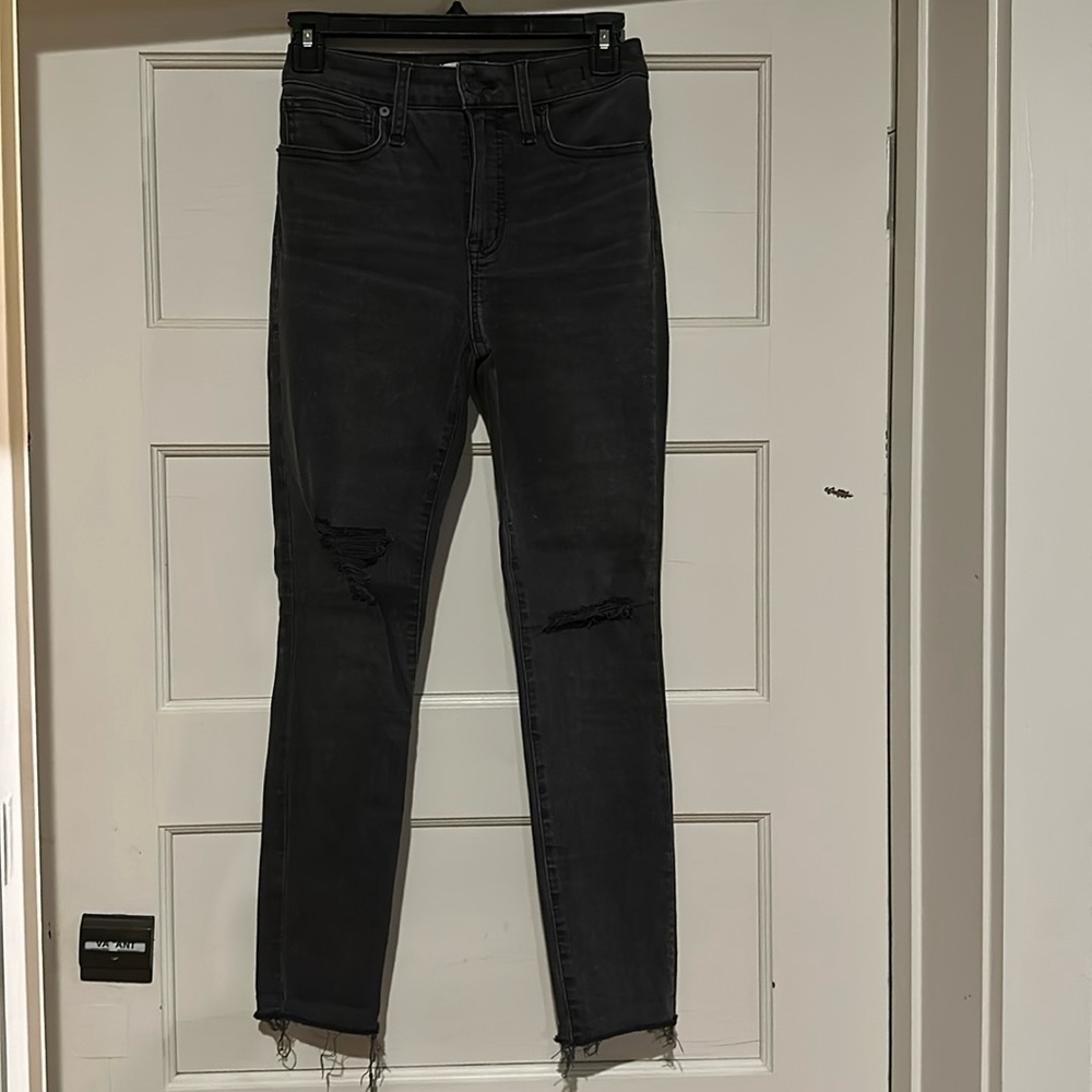 Madewell Curvy high risk skinny jeans.